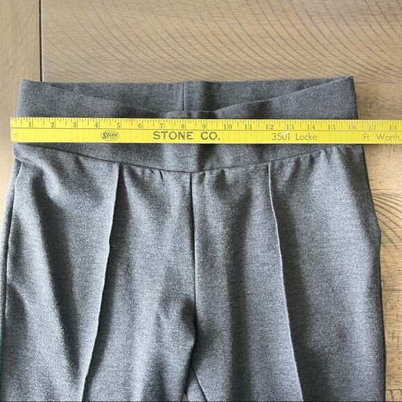 Seven 7 Dark Gray Pintuck Pull On Pants, Straight Leg - Large - Picture 7 of 8